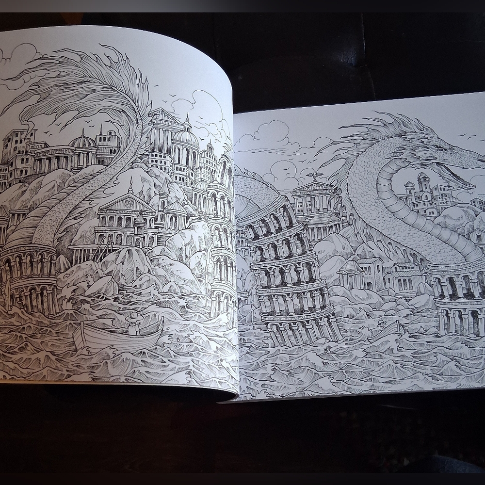 Intricate Coloring Book for Adults, with a Set Of Colored Pencils - Picture 5 of 8